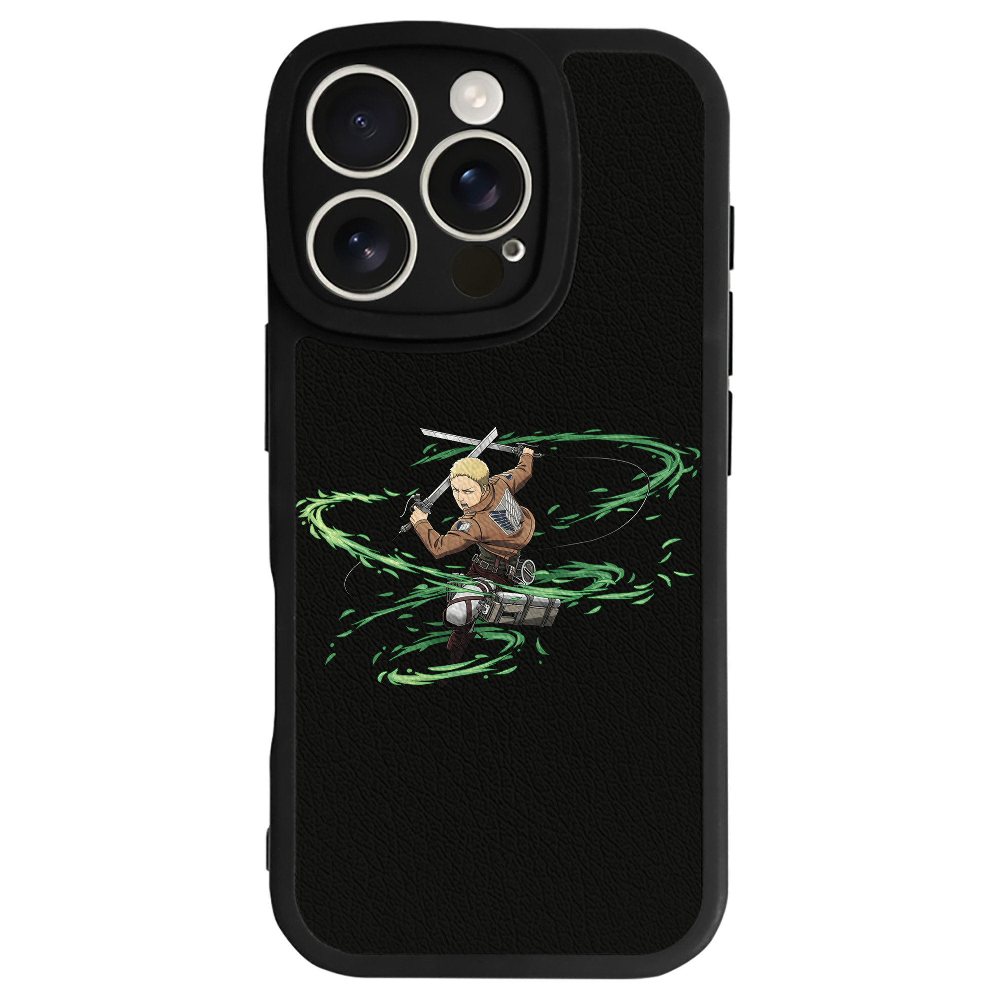 （画像用） 進撃の巨人 ライナー・ブラウン Attack on Titan Reiner Braun 【iPhone 16シリーズ対応】シリコンスマホケース（レザー調） 材質：シリコン